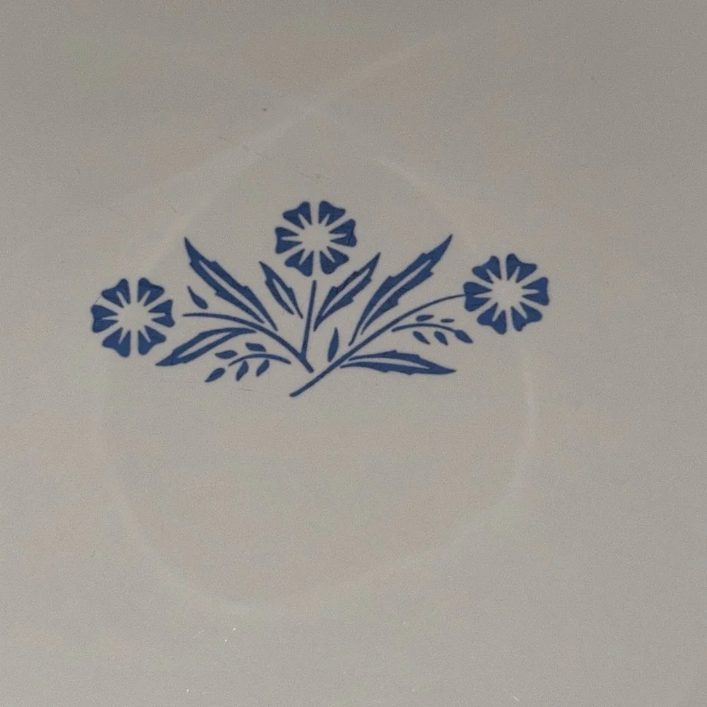 Vintage Corning Ware Blue Cornflower Pie Plate P-309 Pyroceram Dish Made in USA